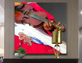 En accord avec son violon